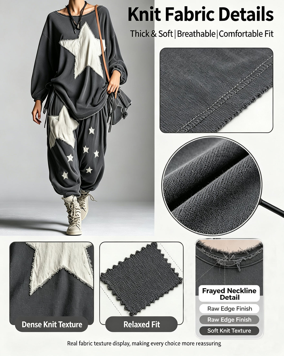 Estela | Conjunto de sudadera y pantalón con estrellas