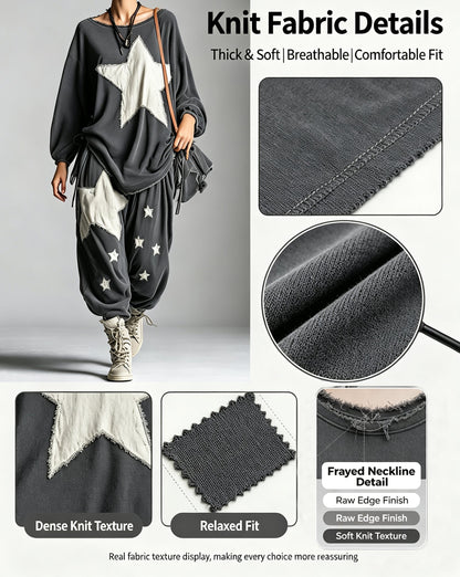 Estela | Conjunto de sudadera y pantalón con estrellas
