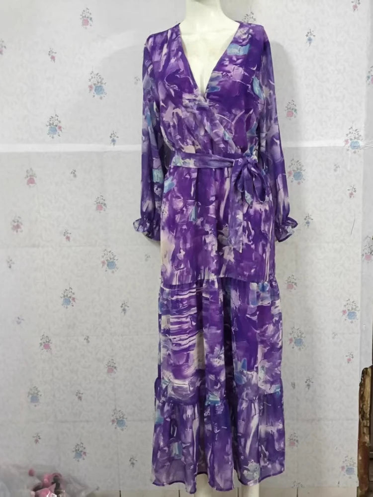 Victoria | Vestido largo estampado